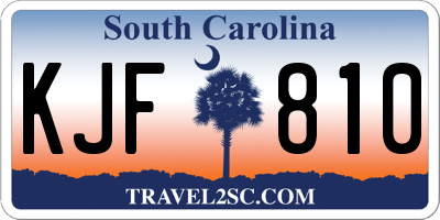 SC license plate KJF810
