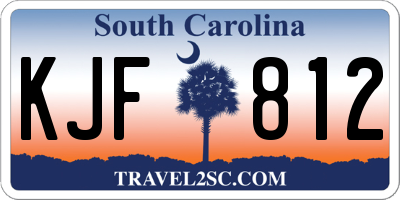 SC license plate KJF812