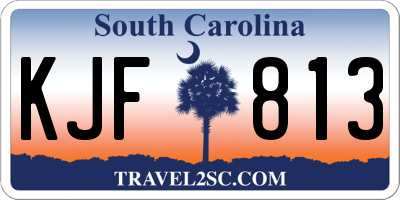 SC license plate KJF813