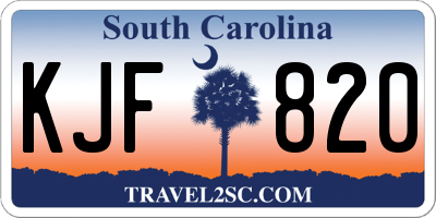 SC license plate KJF820