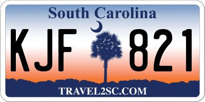 SC license plate KJF821