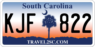SC license plate KJF822