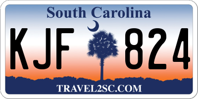 SC license plate KJF824