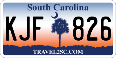 SC license plate KJF826