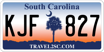 SC license plate KJF827