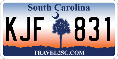 SC license plate KJF831