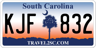 SC license plate KJF832