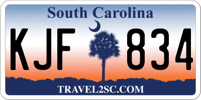 SC license plate KJF834