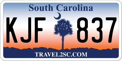 SC license plate KJF837