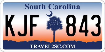 SC license plate KJF843