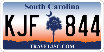 SC license plate KJF844