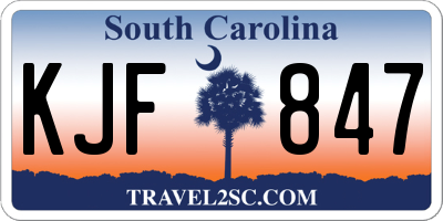 SC license plate KJF847