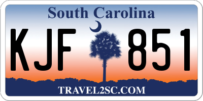 SC license plate KJF851