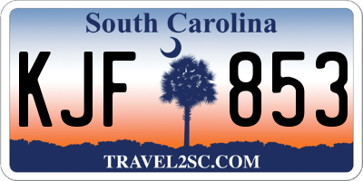 SC license plate KJF853