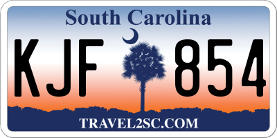 SC license plate KJF854