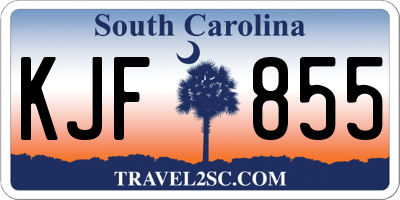 SC license plate KJF855