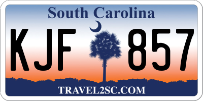 SC license plate KJF857