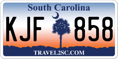 SC license plate KJF858
