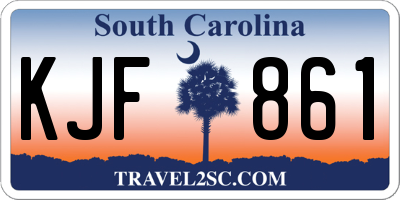 SC license plate KJF861