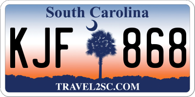 SC license plate KJF868