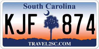 SC license plate KJF874