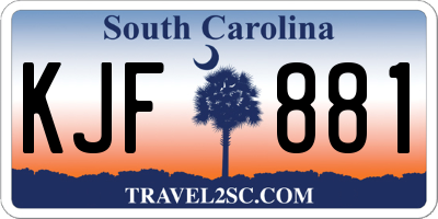 SC license plate KJF881