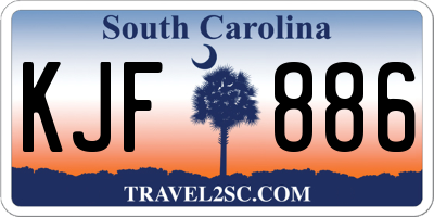 SC license plate KJF886