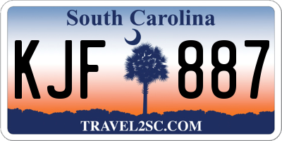 SC license plate KJF887