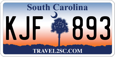 SC license plate KJF893