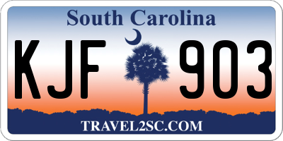 SC license plate KJF903