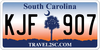 SC license plate KJF907