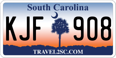 SC license plate KJF908