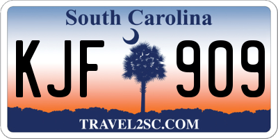 SC license plate KJF909