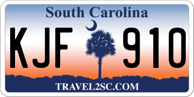 SC license plate KJF910