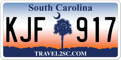SC license plate KJF917