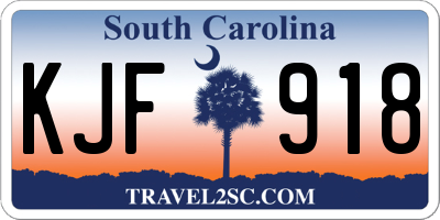 SC license plate KJF918