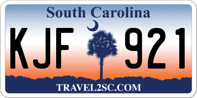 SC license plate KJF921