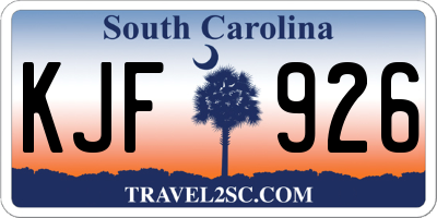 SC license plate KJF926