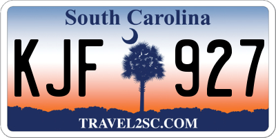 SC license plate KJF927