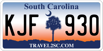 SC license plate KJF930