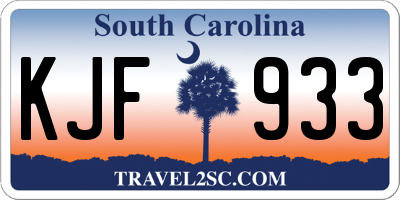 SC license plate KJF933