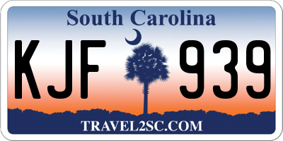 SC license plate KJF939