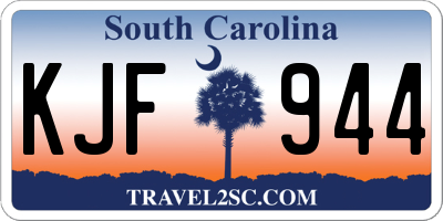 SC license plate KJF944