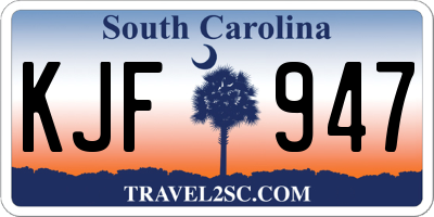 SC license plate KJF947