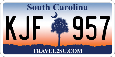 SC license plate KJF957