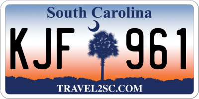 SC license plate KJF961