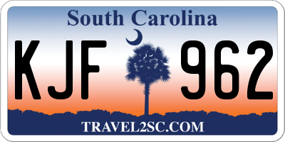 SC license plate KJF962