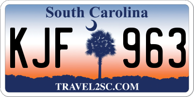 SC license plate KJF963