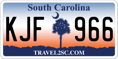 SC license plate KJF966