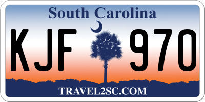 SC license plate KJF970